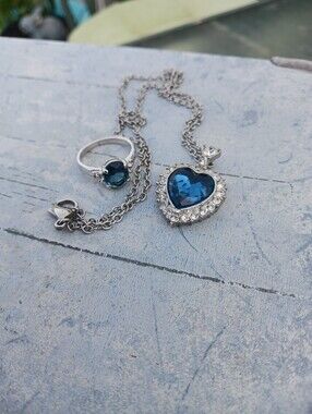 London Blue Topaz Ring & Necklace Set